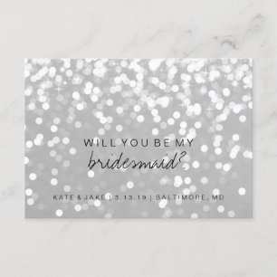 Werden Sie meine Bridesmaid-Karte sein - funkelnde Einladung
