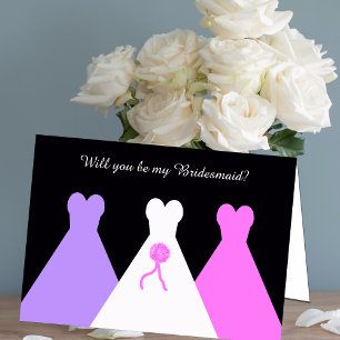 Werden Sie meine Bridesmaid-Karte sein — Gedicht v Einladung