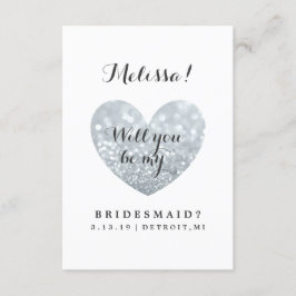 Werden Sie meine Bridesmaid-Karte sein - Glitzer-F Einladung