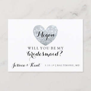 Werden Sie meine Bridesmaid-Karte sein - Herz-Fab- Einladung