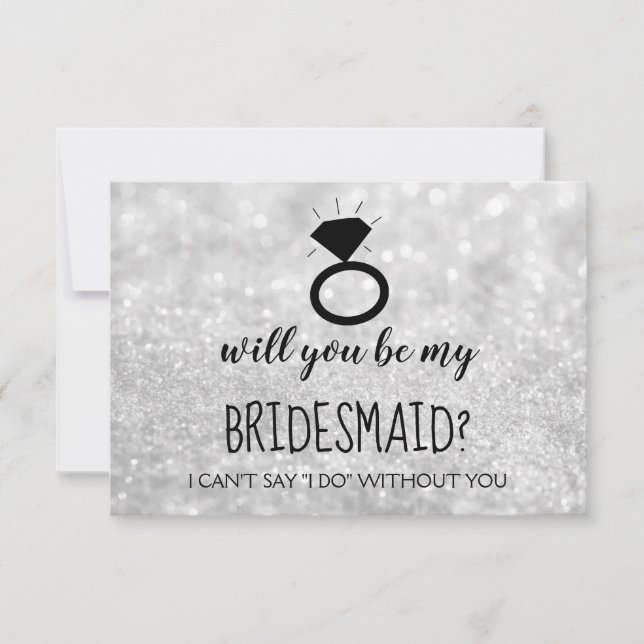 Werden Sie meine Bridesmaid-Karte sein - Ihr Ring  Einladung (Vorderseite)