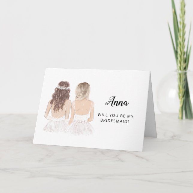 Werden Sie meine Bridesmaid-Karte sein? Karte (Vorderseite)
