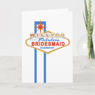 Werden Sie meine Bridesmaid Las Vegas-Signasekarte Einladung