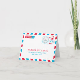 Werden Sie meine Bridesmaid-Luftpost sein Einladung