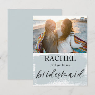 Werden Sie meine Bridesmaid Modernes Foto Blue