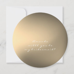 Werden Sie meine Bridesmaid Ombre Ball Sepia Gold Einladung