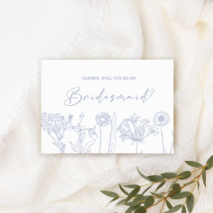 Werden Sie meine Bridesmaid Periwinkle Blume Boho