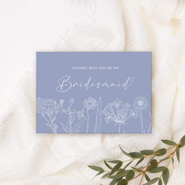 Werden Sie meine Bridesmaid Periwinkle Blume Boho (Von Creator hochgeladen)
