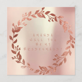 Werden Sie meine Bridesmaid-Pink-Gold-Meisterin se Einladung