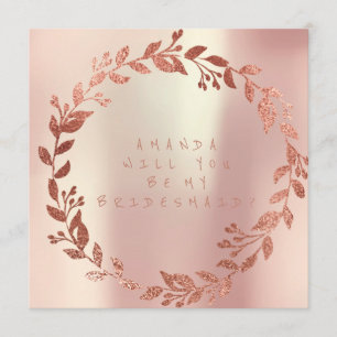 Werden Sie meine Bridesmaid-Pink-Gold-Meisterin se Einladung