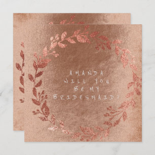 Werden Sie meine Bridesmaid-Pink-Gold-Meisterin se Einladung