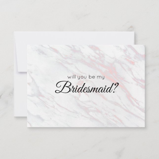 Werden Sie meine Bridesmaid Pink und Graumarmor se (Vorderseite)