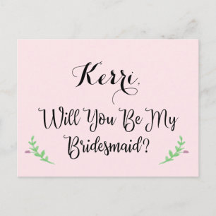 Werden Sie meine Bridesmaid-Postkarte? Einladungspostkarte