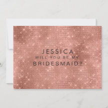 Werden Sie meine Bridesmaid Rose Gold Glitzer Glam