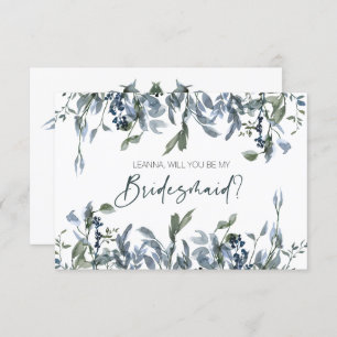 Werden Sie meine Bridesmaid Sage Silver Green Flor
