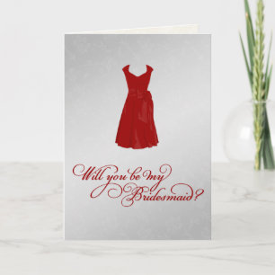 "Werden Sie meine Bridesmaid sein?" (CUSTOM DRESS Einladung