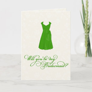 "Werden Sie meine Bridesmaid sein?" (CUSTOM DRESS Einladung