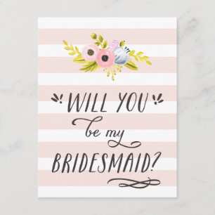WERDEN SIE MEINE BRIDESMAID SEIN? EINLADUNG