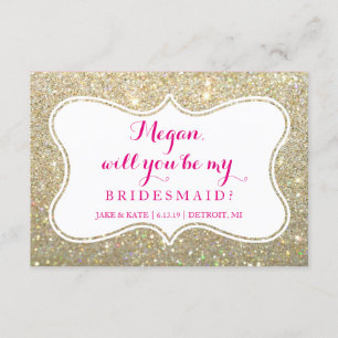 Werden Sie meine Bridesmaid sein - geflochten Einladung
