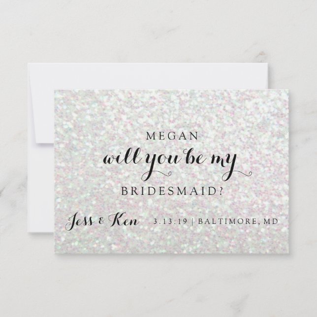 Werden Sie meine Bridesmaid sein - Glit Fab - Iris Einladung (Vorderseite)