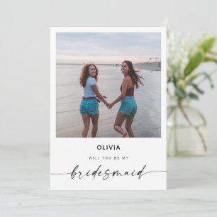 Werden Sie meine Bridesmaid sein?   Moderne Fotoka