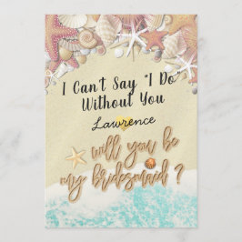 Werden Sie meine Bridesmaid Summer Beach Starfish  Einladung
