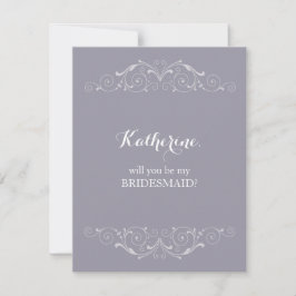 Werden Sie meine Bridesmaid-Viktorianischen Wirbel Einladung