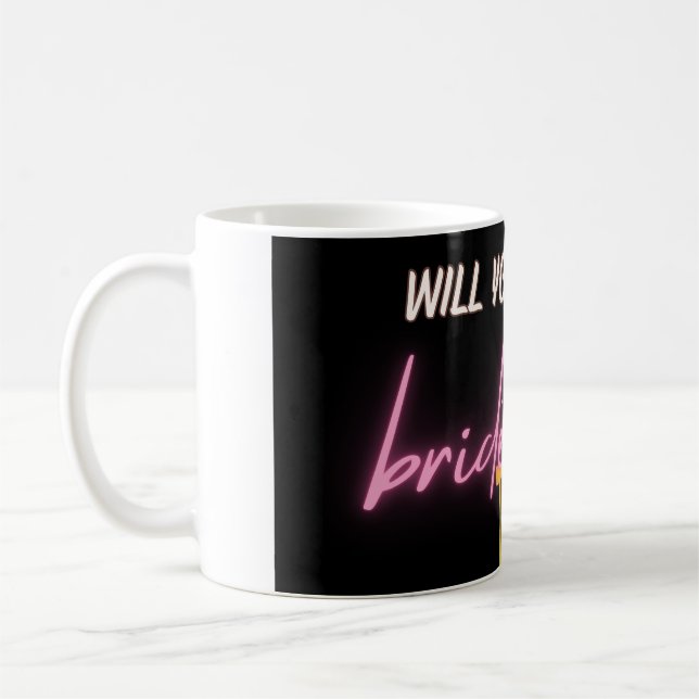 Werden Sie meine Bridesmaid Vorschlag Geschenk Tas Kaffeetasse (Links)