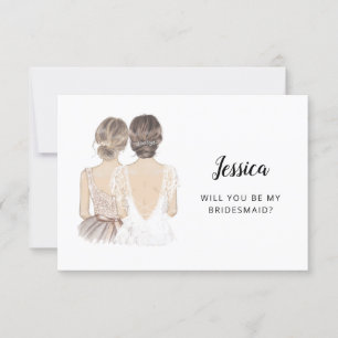Werden Sie meine Bridesmaid-Vorschlagskarte sein Einladung