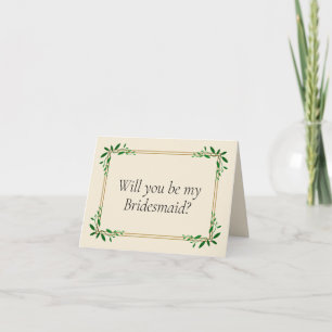 Werden Sie meine Bridesmaid-Vorschlagskarte sein? Karte