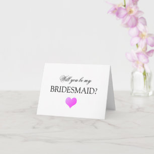 Werden Sie meine Bridesmaid-Vorschlagskarte sein? Karte