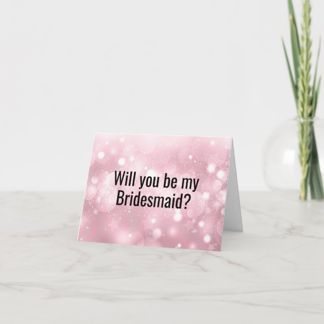 Werden Sie meine Bridesmaid-Vorschlagskarte sein? Karte (Vorderseite)