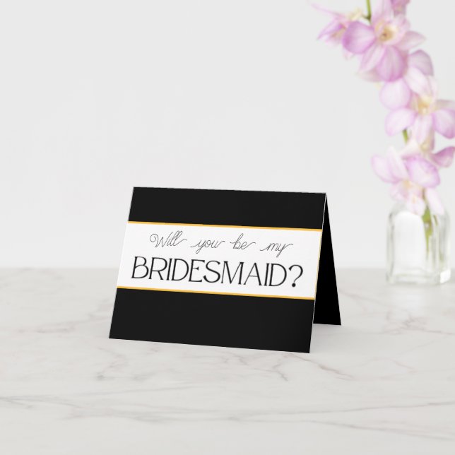 Werden Sie meine Bridesmaid-Vorschlagskarte sein? Karte (Orchidee)