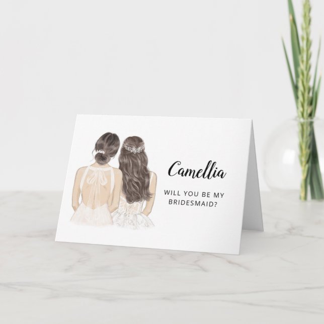Werden Sie meine Bridesmaid-Vorschlagskarte sein Karte (Vorderseite)