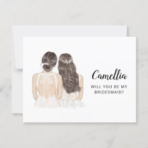 Werden Sie meine Bridesmaid-Vorschlagskarte sein? Postkarte