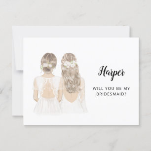 Werden Sie meine Bridesmaid-Vorschlagskarte sein? Postkarte