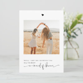 Werden Sie meine Co-Trauzeugin-Fotokarte sein? Einladung