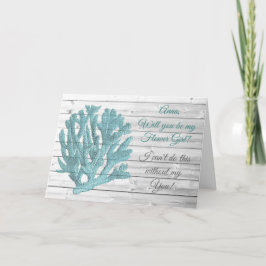 Werden Sie meine "Flower Girl"-Vorschlagskarte sei Einladung