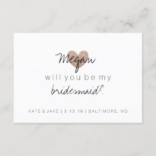 Werden Sie meine Glitzer-Bridesmaid-Fab-Rose sein? Einladung