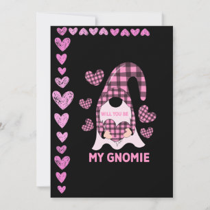 "Werden Sie meine Gnomie sein" Niedlicher Valentin Feiertagskarte