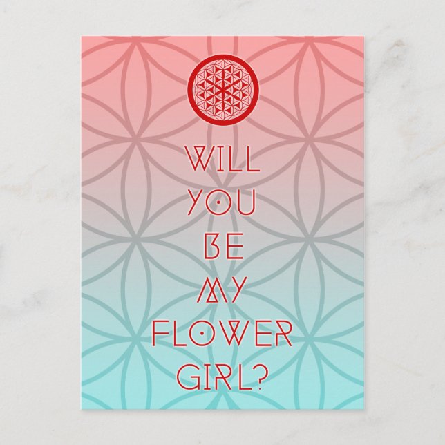 Werden Sie meine heilige Blume sein? Einladungspostkarte (Vorderseite)