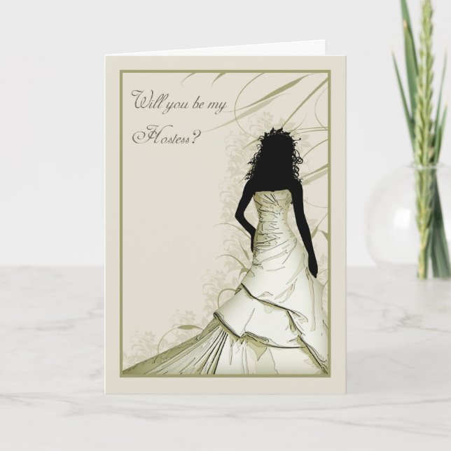 Werden Sie meine Hostess Creme-Mischungen sein? Einladung (Vorderseite)