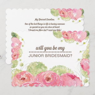 Werden Sie meine Jr. Bridesmaid sein? Romantische Einladung