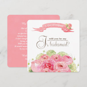 Werden Sie meine Jr. Bridesmaid sein? Romantische  Einladung