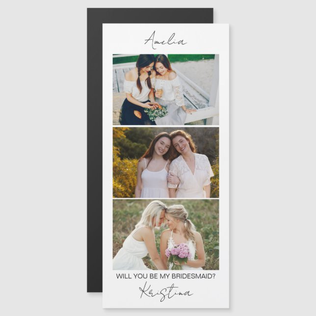 Werden Sie meine Magnet-Karte für das Brautparty v Magnetkarte (Vorne/Hinten)