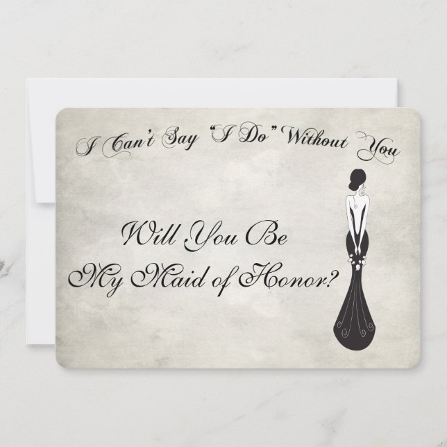 Werden Sie meine Personalisierte Trauzeugin Einladung (Vorderseite)