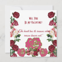 Werden Sie meine rustikale Valentinin-Rose Vintage