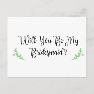 Werden Sie meine Schlichte Postkarte für Bridesmai