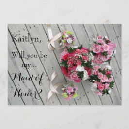 Werden Sie meine Trauzeugin 5' x 7' Einladung sein