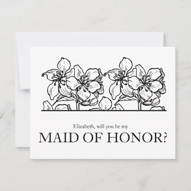 Werden Sie meine Trauzeugin Chic Vintag? Einladung (Vorderseite)